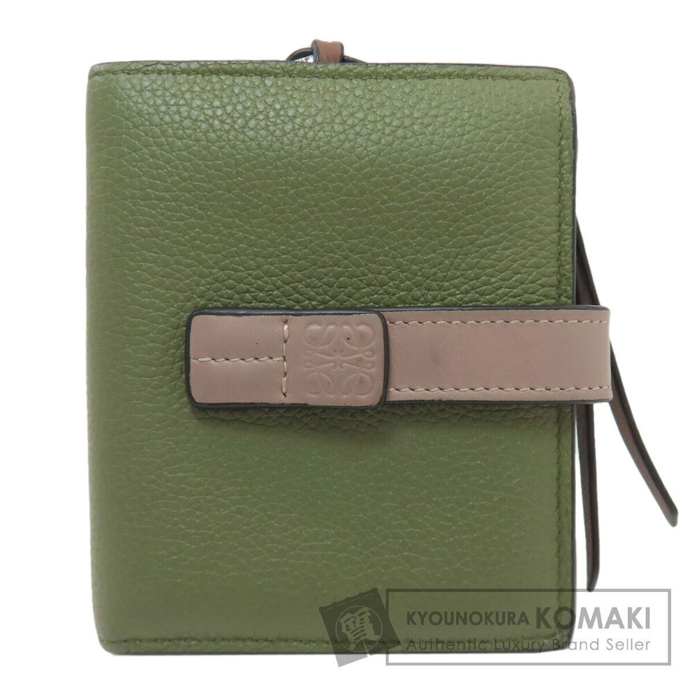 Loewe Vertical Bi fold Wallet coin purse Leather